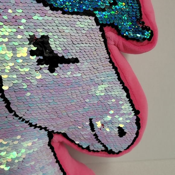 🌼Girls🌼Justice unicorn flip sequin pillow - Picture 3 of 12